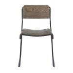 Dali Industrial Black Metal Espresso Wood Chairs (Set of 2) 15 Dali Industrial Black Metal Espresso Wood Chairs (Set of 2)