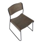 Dali Industrial Black Metal Espresso Wood Chairs (Set of 2) 16 Dali Industrial Black Metal Espresso Wood Chairs (Set of 2)