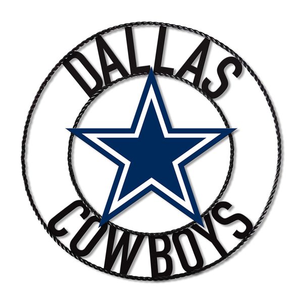 Dallas Cowboys 24 Wrought Iron Team Logo Wall Decor