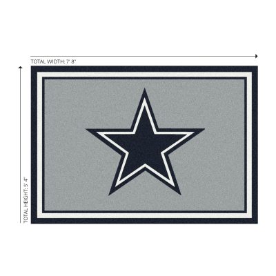 Dallas Cowboys 6x8 Officially Licensed Team Spirit Area Rug