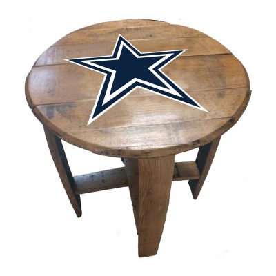 Dallas Cowboys Authentic Oak Whiskey Barrel Table