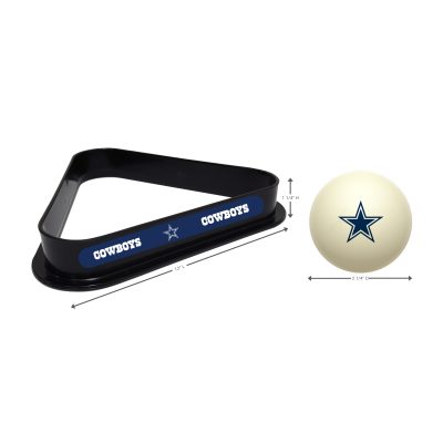 Dallas Cowboys Billiards Triangle and Cue Ball Set