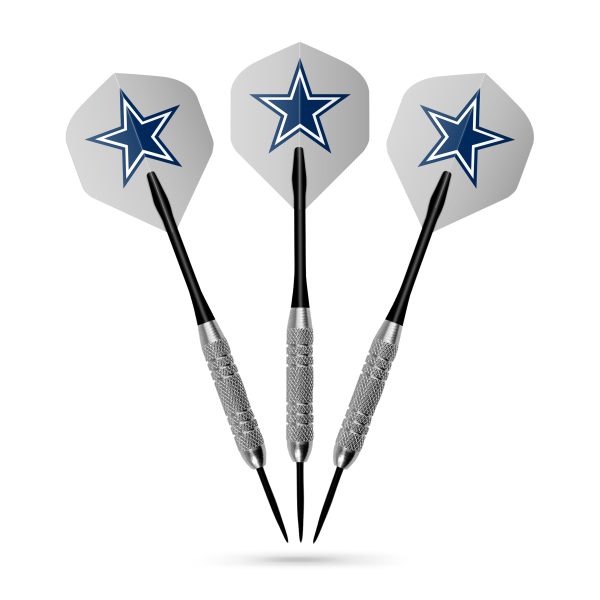 Dallas Cowboys Bristle Dartboard Cabinet Set 4