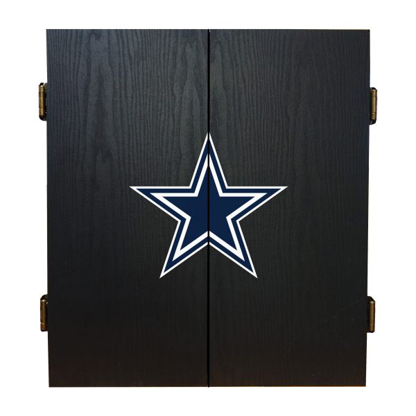Dallas Cowboys Bristle Dartboard Cabinet Set 5