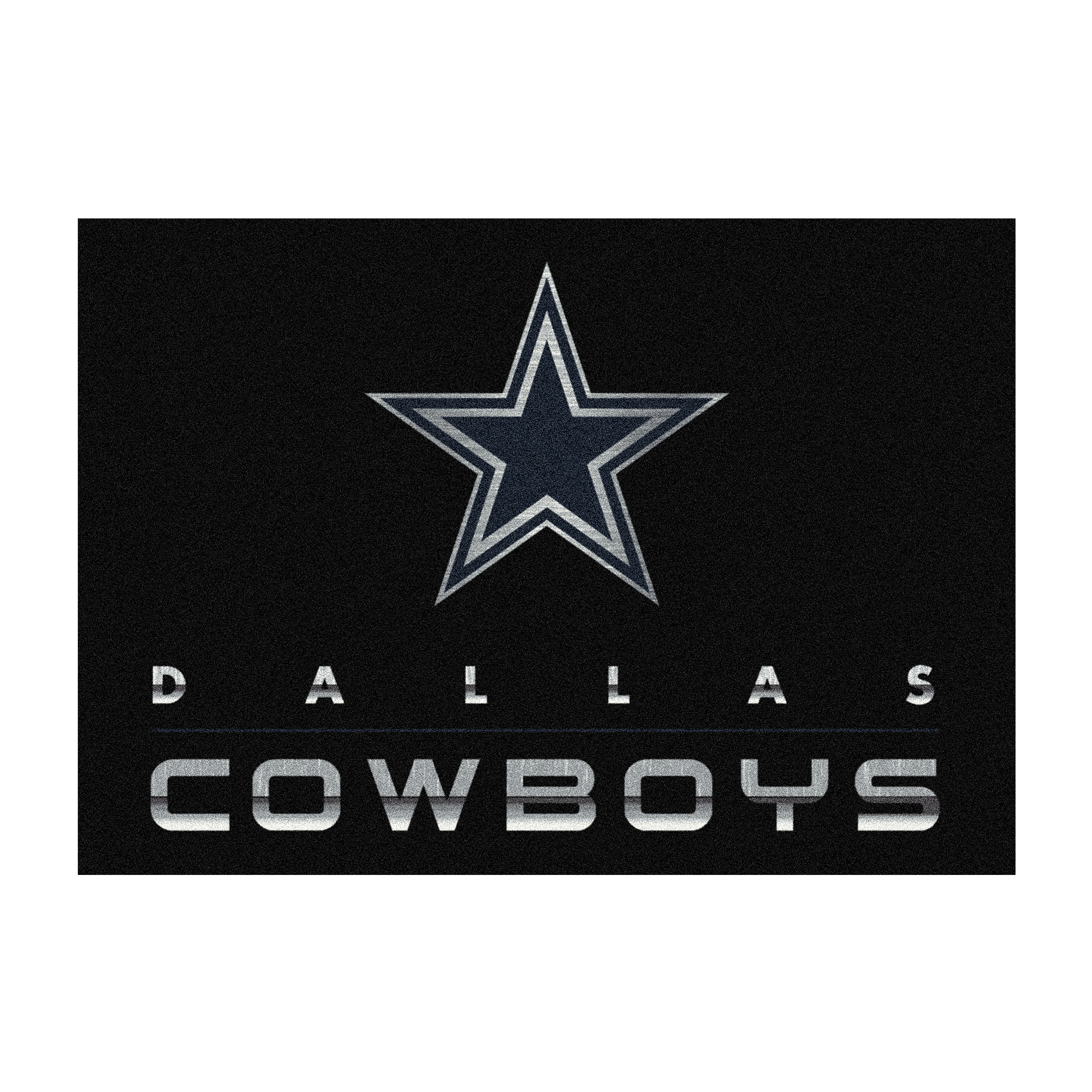 Dallas Cowboys Chrome 6x8 Area Rug Officially Licensed NFL