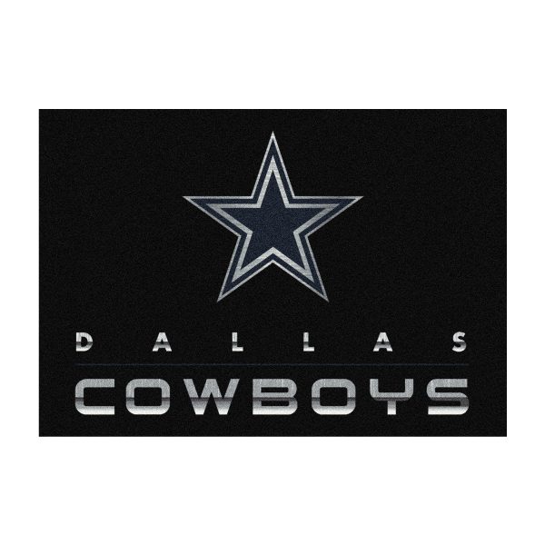Dallas Cowboys Chrome 8x11 Area Rug Officially Licensed NFL