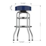 Dallas Cowboys Chrome Logo Bar Stool
