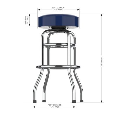 Dallas Cowboys Chrome Logo Bar Stool