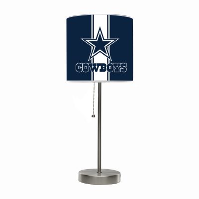 Dallas Cowboys Chrome USB Charging Lamp with Changeable Shade