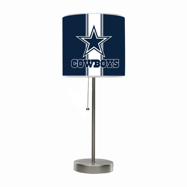Dallas Cowboys Chrome USB Charging Lamp with Changeable Shade
