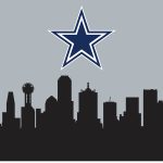 Dallas Cowboys Cityscape Hometown Washable Rug 2x3
