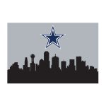 Dallas Cowboys Cityscape Hometown Washable Rug 2x3