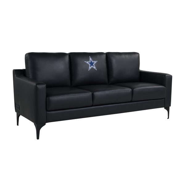 Dallas Cowboys Embroidered Faux Leather Game Day Sofa 5
