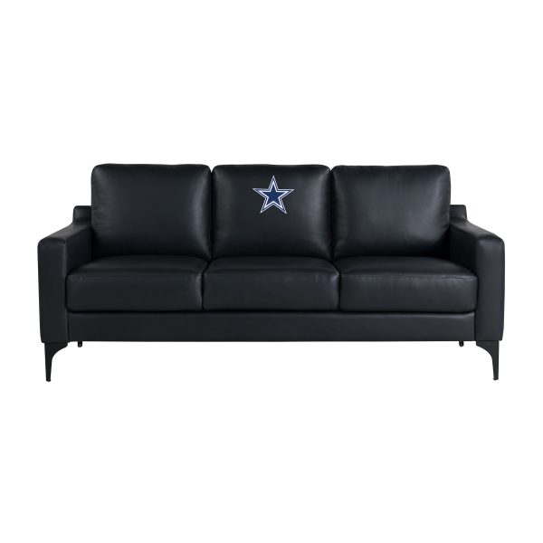 Dallas Cowboys Embroidered Faux Leather Game Day Sofa 7
