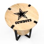 Dallas Cowboys Laser Etched Charging Side Table