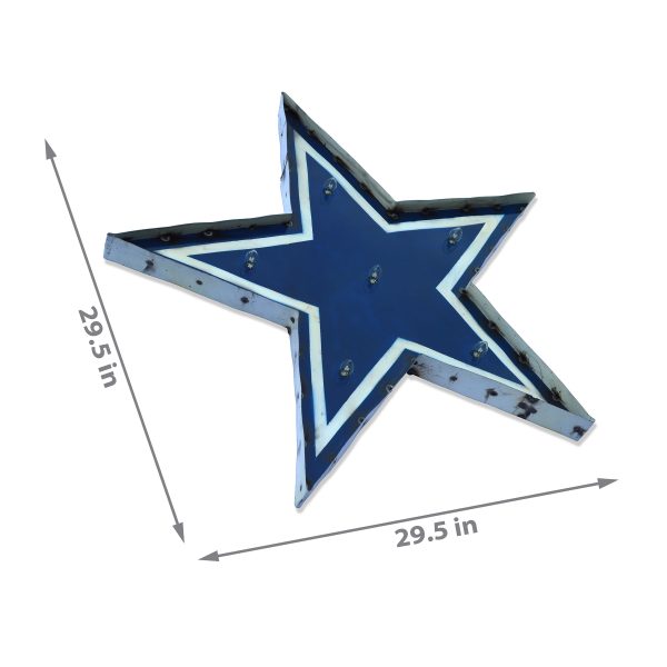 Dallas Cowboys Lighted Recycled Metal Logo Sign NFL Officially Licensed 1