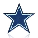 Dallas Cowboys Lighted Recycled Metal Logo Sign NFL Officially Licensed