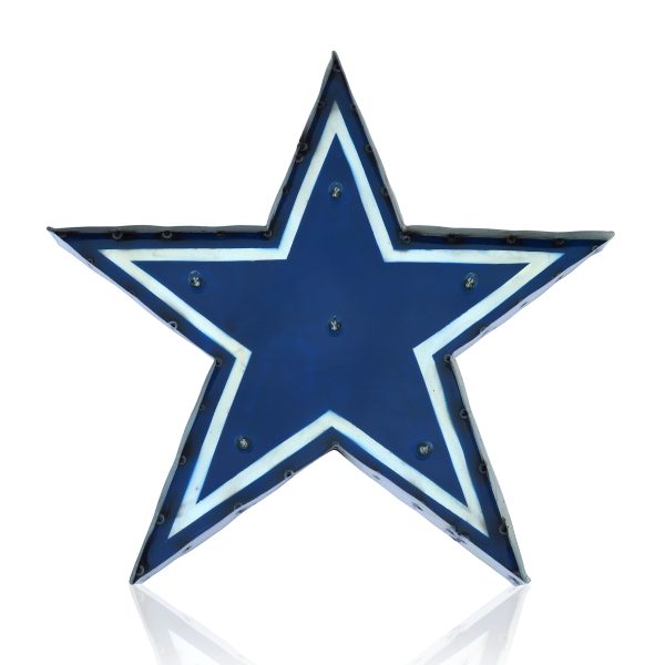 Dallas Cowboys Lighted Recycled Metal Logo Sign NFL Officially Licensed 2