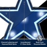 Dallas Cowboys Lighted Recycled Metal Logo Sign NFL Officially Licensed