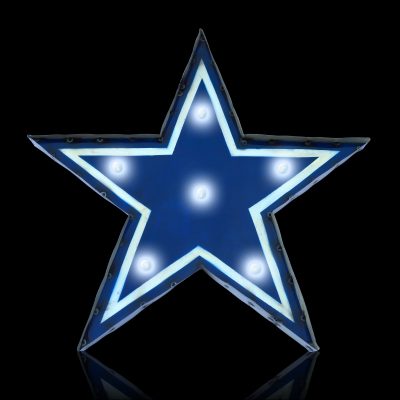 Dallas Cowboys Lighted Recycled Metal Logo Sign NFL Officially Licensed