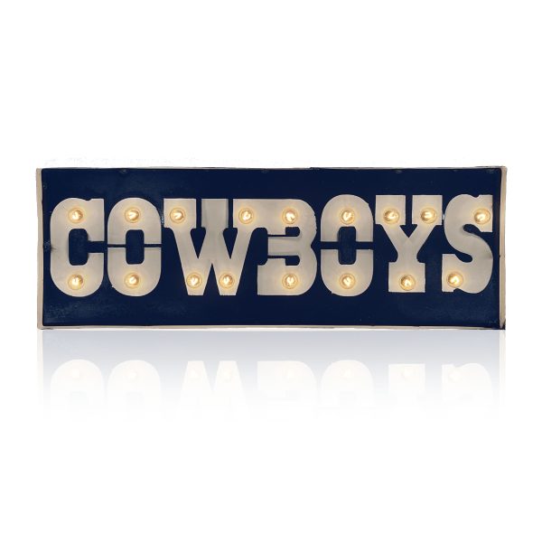 Dallas Cowboys Lighted Recycled Metal Street Sign NFL Licensed 2