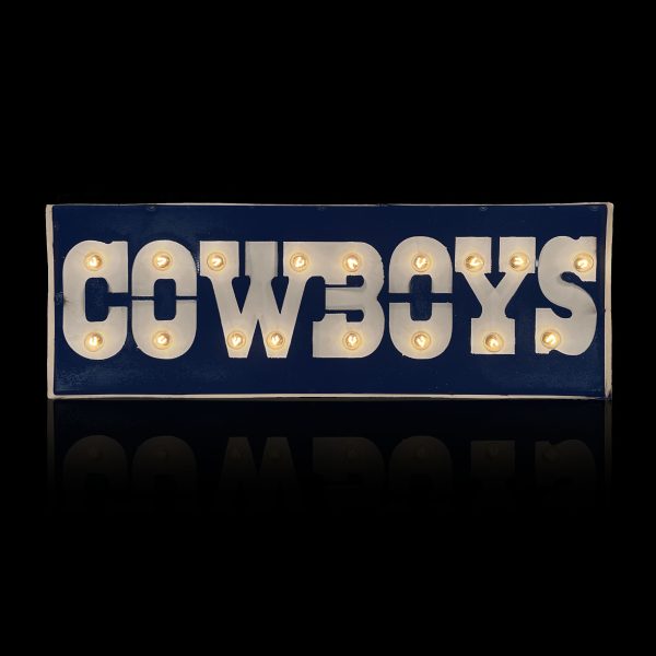 Dallas Cowboys Lighted Recycled Metal Street Sign NFL Licensed 3