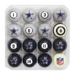 Dallas Cowboys Regulation Billiard Ball Set with Logos and Numbers