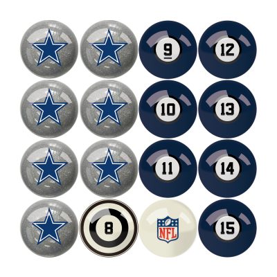 Dallas Cowboys Regulation Billiard Ball Set with Logos and Numbers