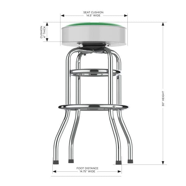 Dallas Stars Chrome Bar Stool 4
