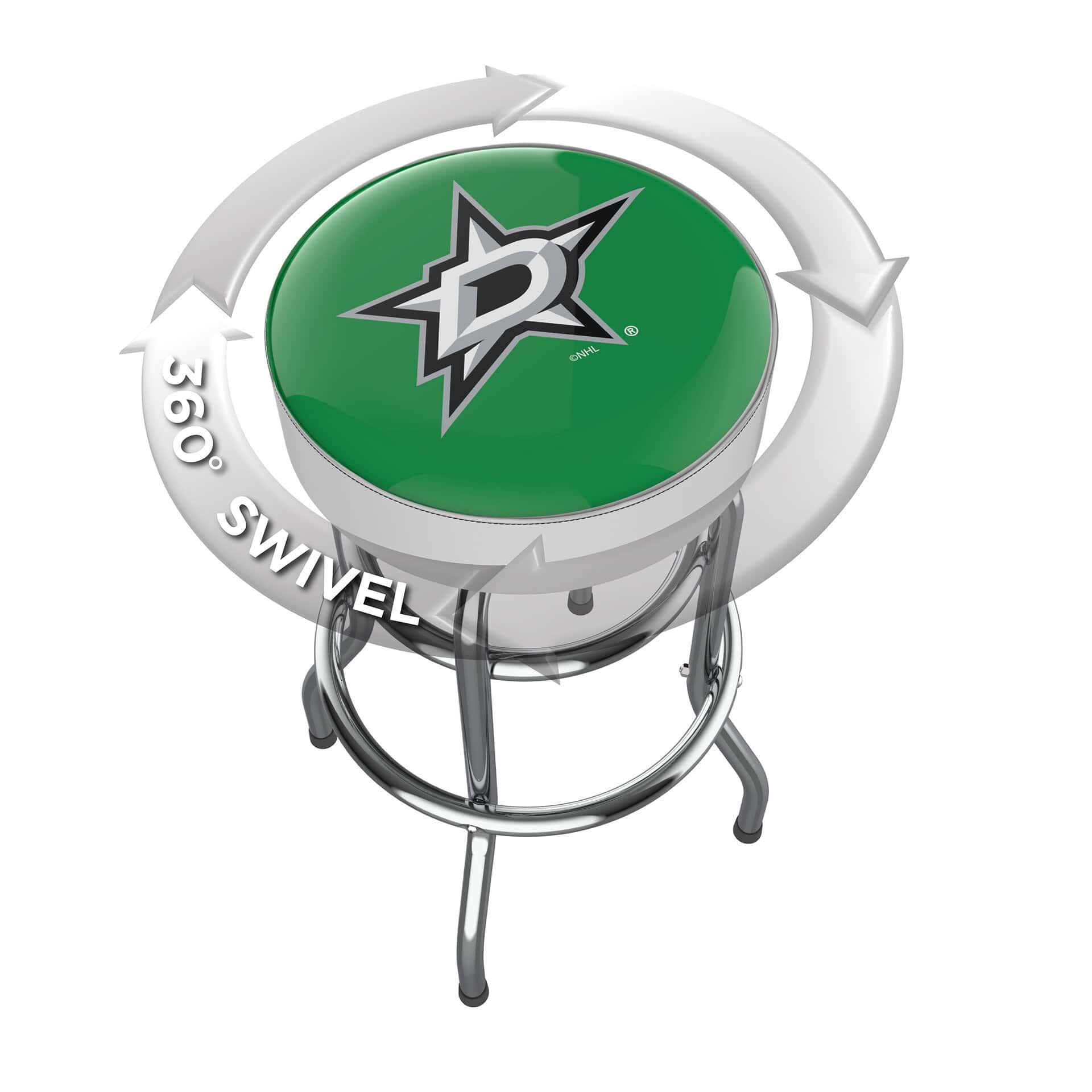 Dallas Stars Chrome Bar Stool 6 Dallas Stars Chrome Bar Stool - Image 6