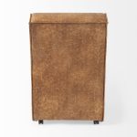 Damon 19.8L x 26.3W x 31.8H Cognac Brown Faux Leather Dining Chair