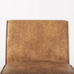 Damon 19.8L x 26.3W x 31.8H Cognac Brown Faux Leather Dining Chair