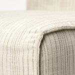 Damon Fully Upholstered Cream-Toned Fabric Dining Chair on Casters