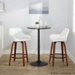 Daniella 26-Inch White Faux Leather Contemporary Swivel Stools (Set of 2) 9 Daniella 26-Inch White Faux Leather Contemporary Swivel Stools (Set of 2)