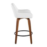 Daniella 26-Inch White Faux Leather Contemporary Swivel Stools (Set of 2) 12 Daniella 26-Inch White Faux Leather Contemporary Swivel Stools (Set of 2)