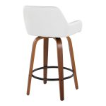 Daniella 26-Inch White Faux Leather Contemporary Swivel Stools (Set of 2) 13 Daniella 26-Inch White Faux Leather Contemporary Swivel Stools (Set of 2)