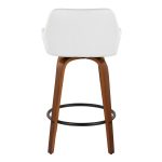 Daniella 26-Inch White Faux Leather Contemporary Swivel Stools (Set of 2) 14 Daniella 26-Inch White Faux Leather Contemporary Swivel Stools (Set of 2)
