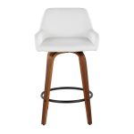 Daniella 26-Inch White Faux Leather Contemporary Swivel Stools (Set of 2) 15 Daniella 26-Inch White Faux Leather Contemporary Swivel Stools (Set of 2)