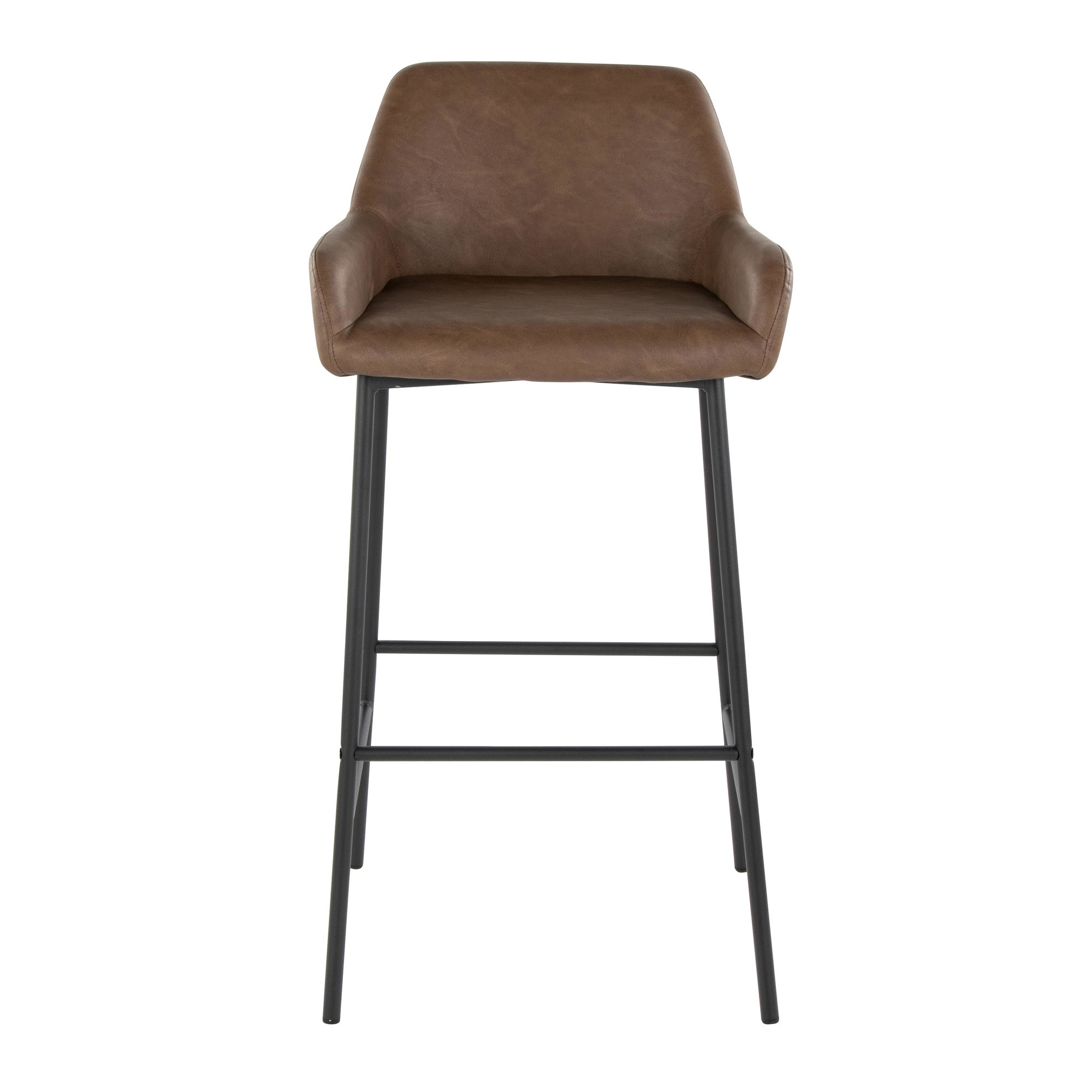Daniella 30 Contemporary Black and Espresso Barstool (Set of 2) 8 Daniella 30 Contemporary Black and Espresso Barstool (Set of 2) - Image 8