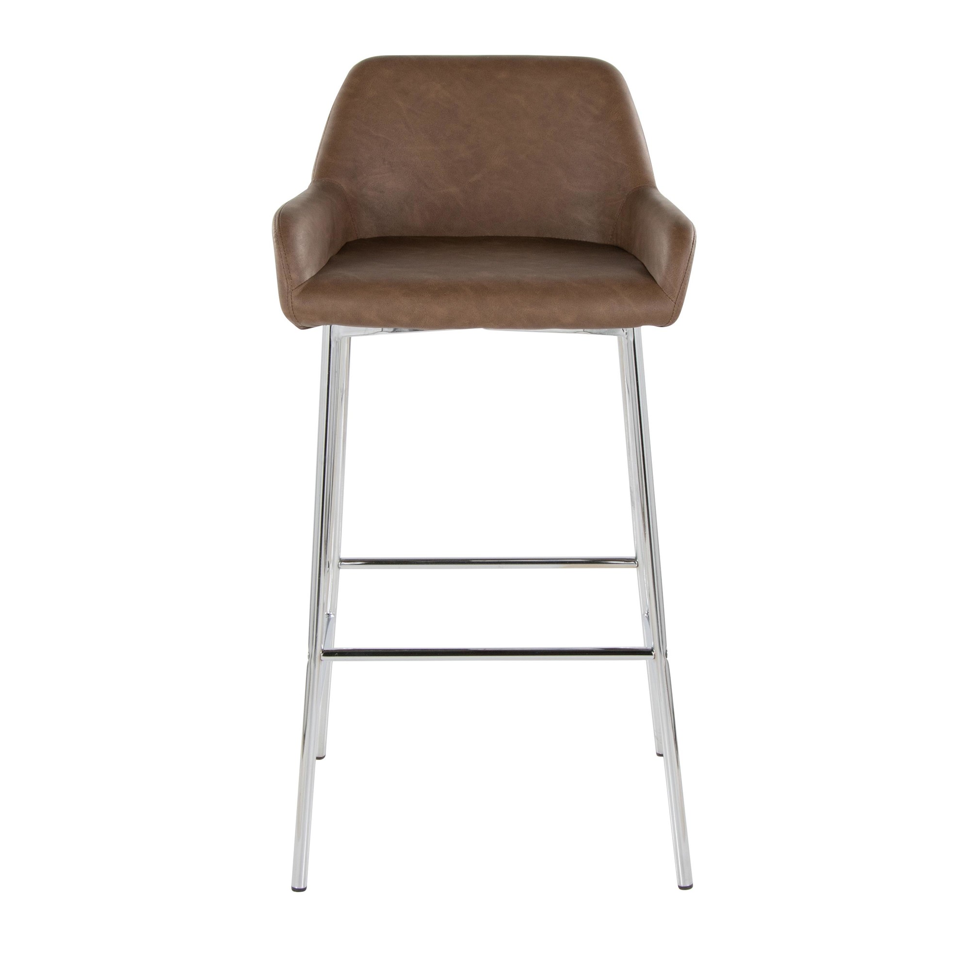 Daniella 30 Contemporary Espresso Faux Leather Barstool (Set of 2) 6 Daniella 30 Contemporary Espresso Faux Leather Barstool (Set of 2) - Image 6