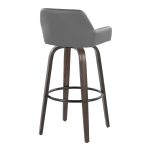 Daniella 30 Contemporary Grey Swivel Barstools (Set of 2)