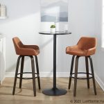 Daniella 30 Contemporary Walnut and Camel Swivel Barstool (Set of 2) 13 Daniella 30 Contemporary Walnut and Camel Swivel Barstool (Set of 2)