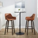 Daniella 30 Contemporary Walnut and Camel Swivel Barstool (Set of 2) 16 Daniella 30 Contemporary Walnut and Camel Swivel Barstool (Set of 2)