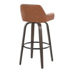 Daniella 30 Contemporary Walnut and Camel Swivel Barstool (Set of 2) 20 Daniella 30 Contemporary Walnut and Camel Swivel Barstool (Set of 2)