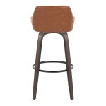 Daniella 30 Contemporary Walnut and Camel Swivel Barstool (Set of 2) 21 Daniella 30 Contemporary Walnut and Camel Swivel Barstool (Set of 2)