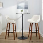 Daniella 30 Contemporary Walnut and Cream Swivel Barstools (Set of 2) 15 Daniella 30 Contemporary Walnut and Cream Swivel Barstools (Set of 2)
