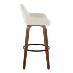 Daniella 30 Contemporary Walnut and Cream Swivel Barstools (Set of 2) 19 Daniella 30 Contemporary Walnut and Cream Swivel Barstools (Set of 2)