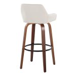 Daniella 30 Contemporary Walnut and Cream Swivel Barstools (Set of 2) 20 Daniella 30 Contemporary Walnut and Cream Swivel Barstools (Set of 2)