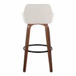 Daniella 30 Contemporary Walnut and Cream Swivel Barstools (Set of 2) 21 Daniella 30 Contemporary Walnut and Cream Swivel Barstools (Set of 2)