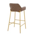 Daniella 30 Gold Espresso Contemporary Barstools (Set of 2) 13 Daniella 30 Gold Espresso Contemporary Barstools (Set of 2)